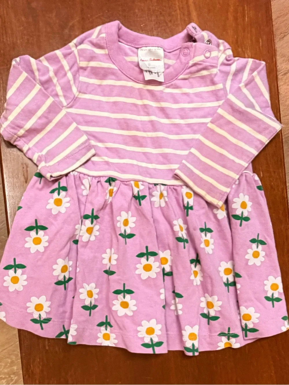 Hannah Andersson Striped & Daisy Ruffle Long-Sleeve Top - Kids